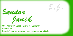 sandor janik business card